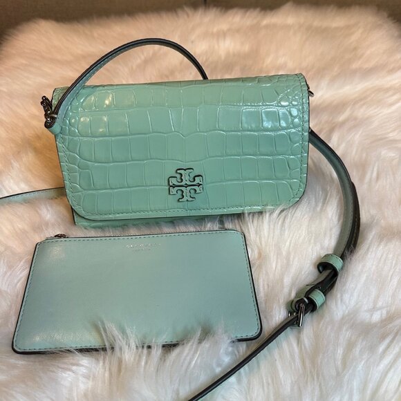 NWT Tory Burch Thea Leather Crossbody Bag Wallet Clutch Purse w/ Card Case - Picture 2 of 9